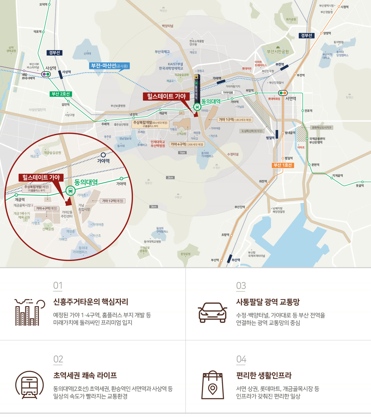 힐스테이트 가야 입지환경 지도