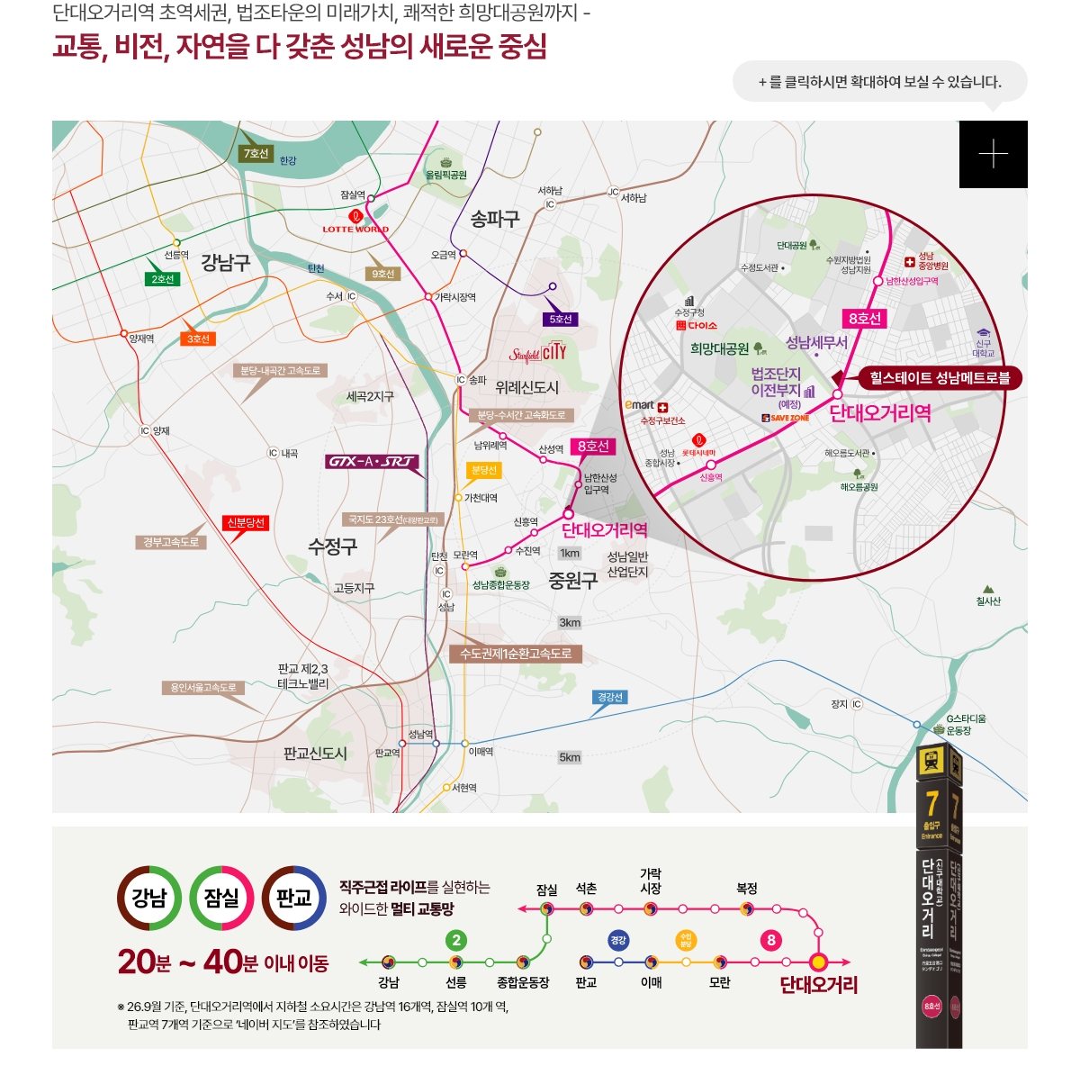 힐스테이트 성남메트로블 입지환경 지도