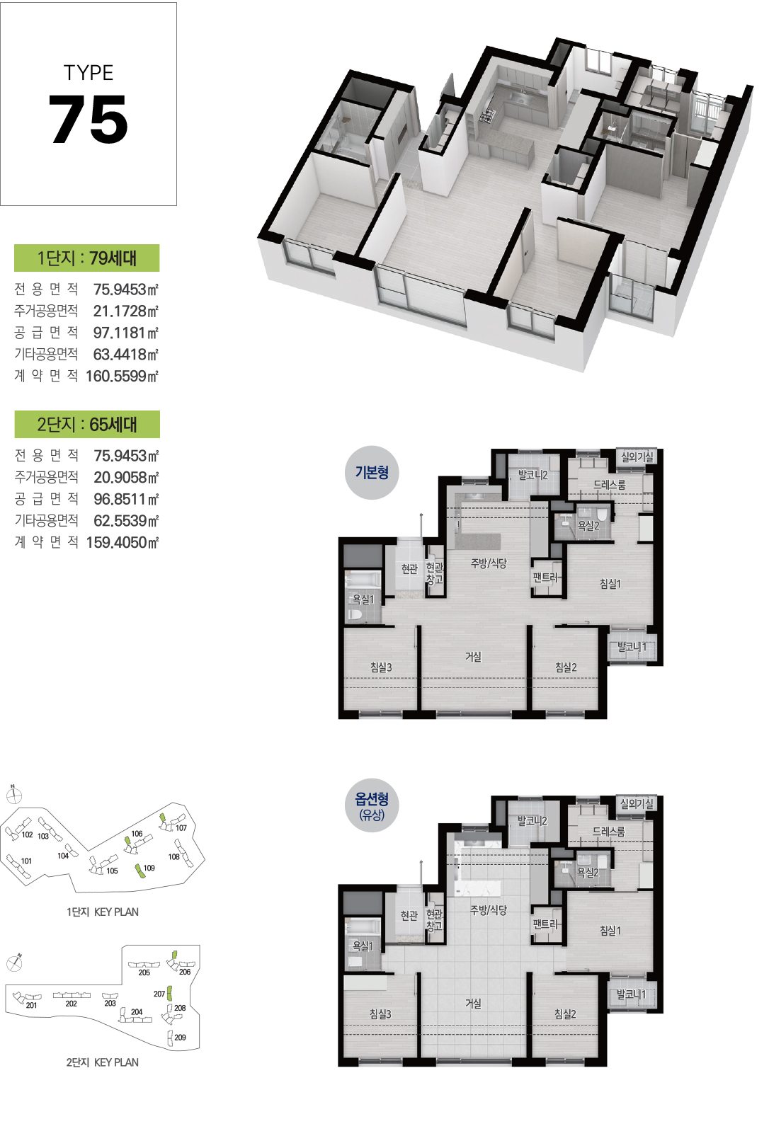 트리븐 센텀 75 (144세대) 평면도