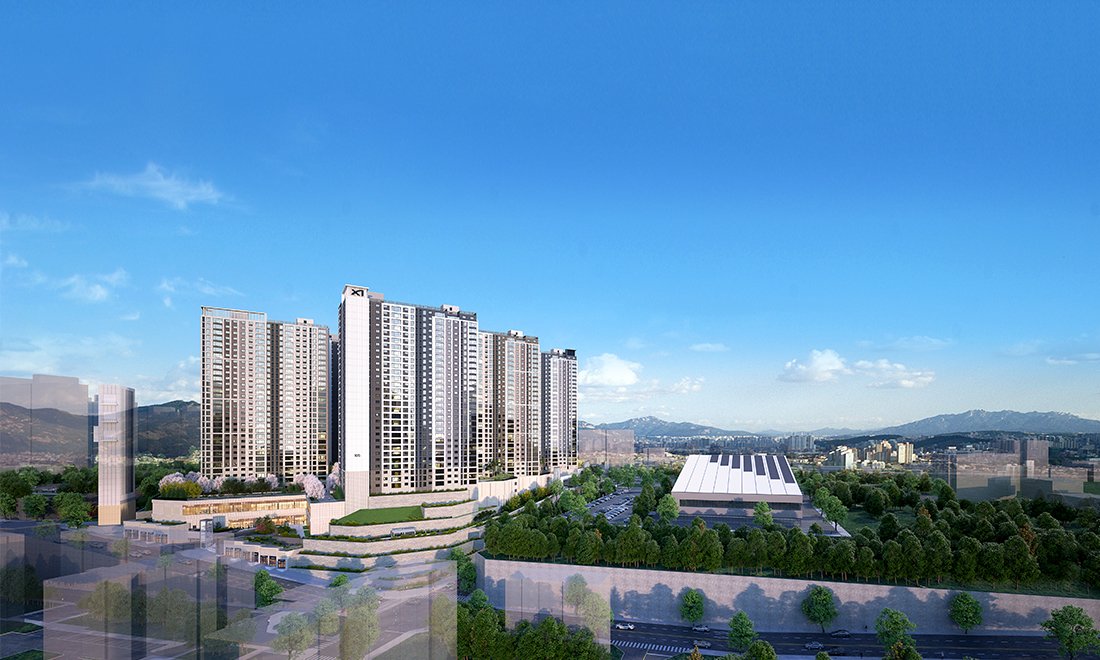 양산자이 파크팰리체 조감도